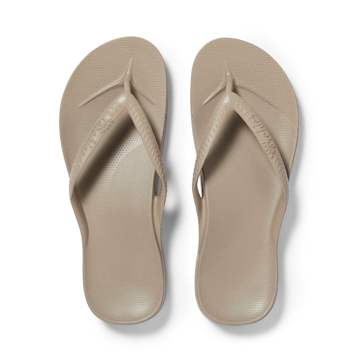 Archies Unisex Arch Support Flip Flops Taupe - TAP-HAS TAUPE Image 1