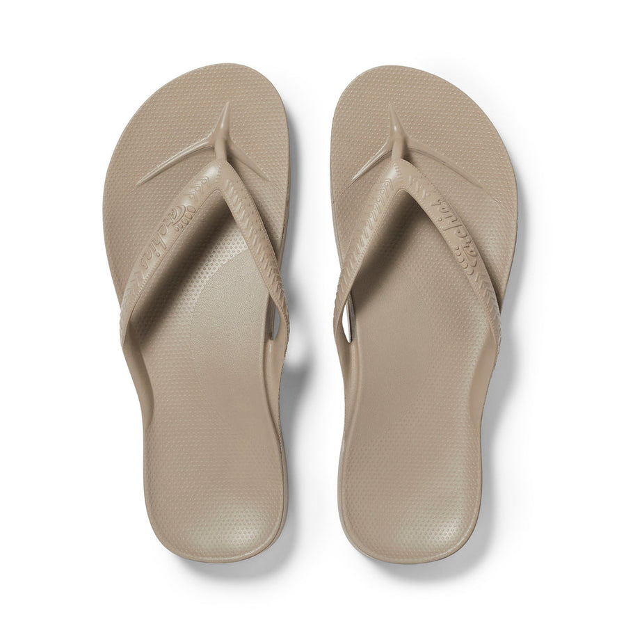 Archies Unisex Arch Support Flip Flops Taupe - TAP-HAS  TAUPE Image 1