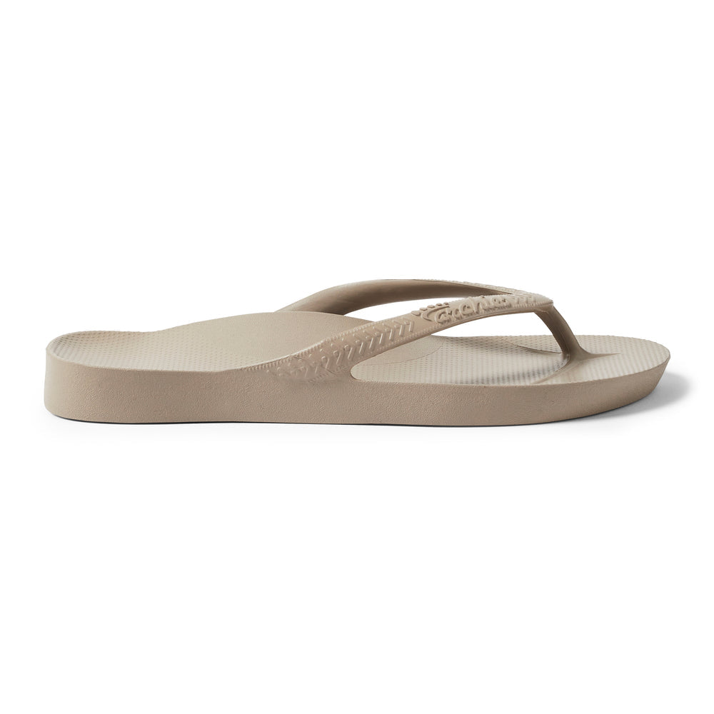 Archies Unisex Arch Support Flip Flops Taupe - TAP-HAS  TAUPE Image 2