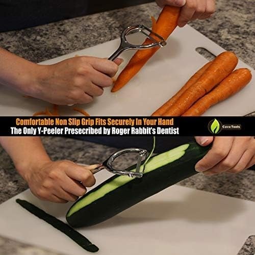 Cave Tools Vegetable Y Peeler Julienne Swivel Slicer With Potato Eye Remover for Peeling Fruits and Vegetables(2 Pack) Image 3