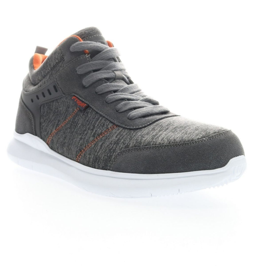 Propet Men's Viator Hi Sneaker Grey/Orange - MAA112MGOR  grey/orange Image 1