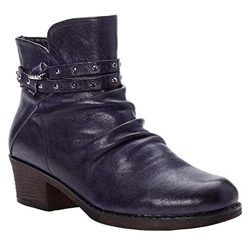 Propet Womens Roxie Casual Booties Shoes,  Navy Image 1