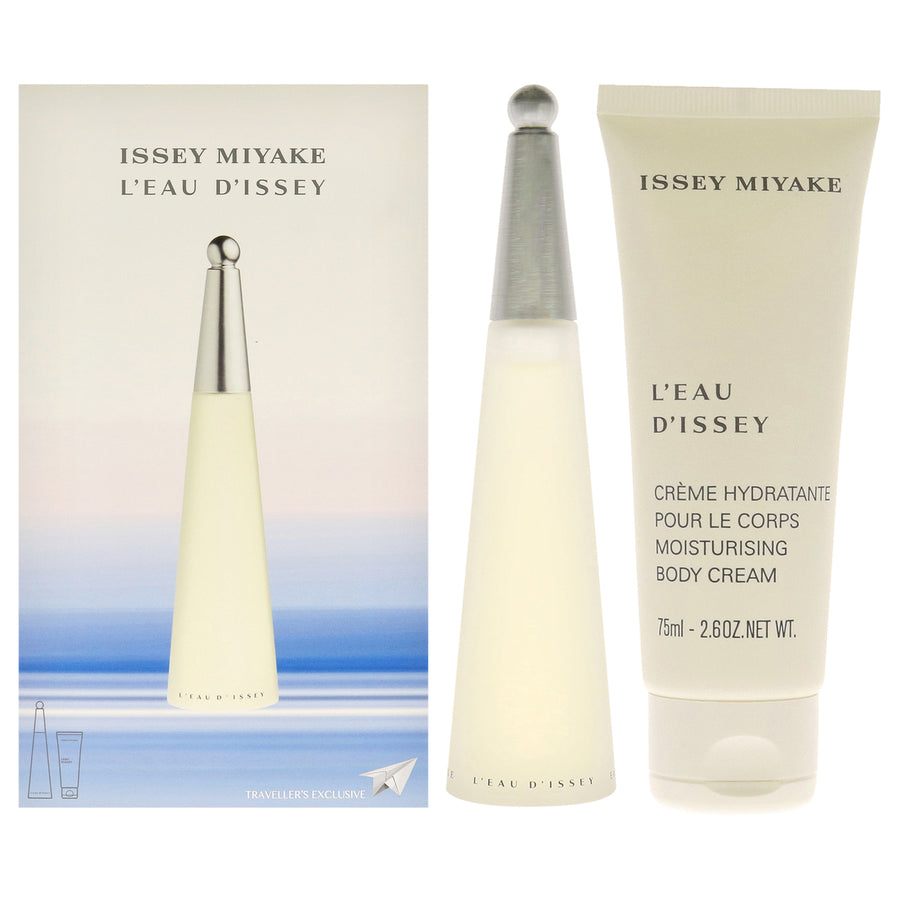 Leau Dissey by Issey Miyake for Women - 2 Pc Gift Set 3.3oz EDT Spray2.5oz Moisturizing Body Cream Image 1