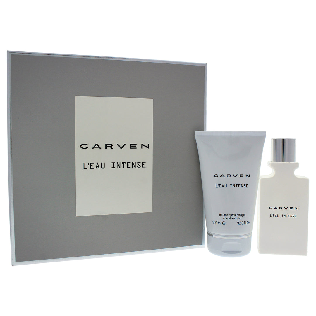 LEau Intense by Carven for Men - 2 Pc Gift Set 1.66oz EDT Spray3.33oz After Shave Balm Image 1