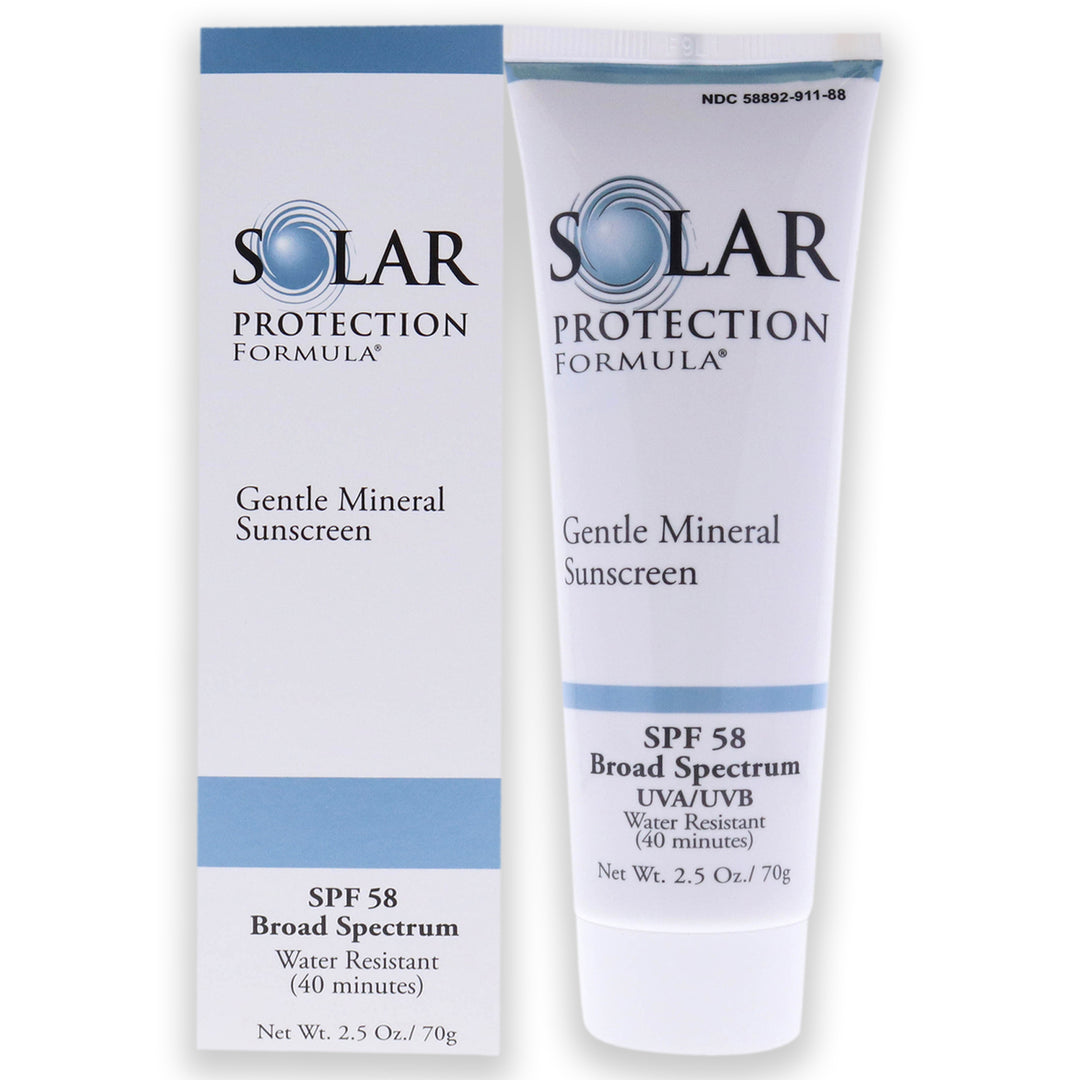 Solar Protection Formula Gentle Mineral Sunscreen SPF 58 by Tizo for Unisex - 2.5 oz Sunscreen Image 1