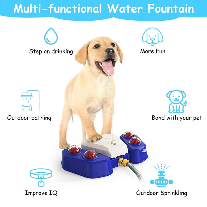 Dog Water Fountain Multifunctional Automatic Pet Water Dispenser Outdoor Step-on Activated Sprinkler for Drinking Shower Image 8