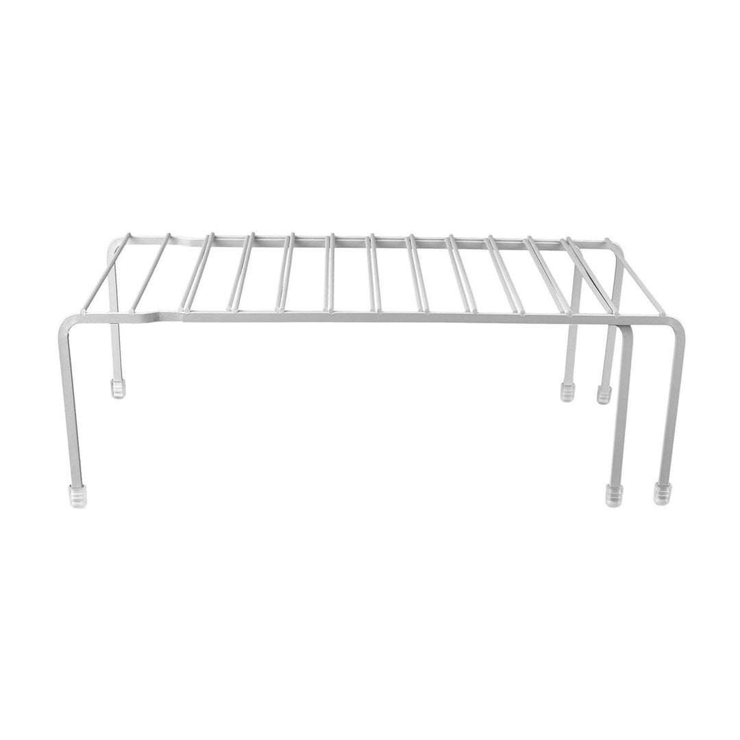 Expandable Kitchen Counter Metal Stackable Cabinet Shelf Bathroom Organizer Rack Holder Image 10