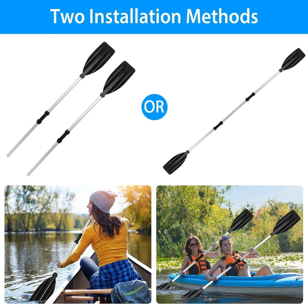 2Pcs Kayak Paddles Aluminum Alloy Detachable Canoe Paddle Boat Oars for Kayaking Boating Oar Fishing Image 3