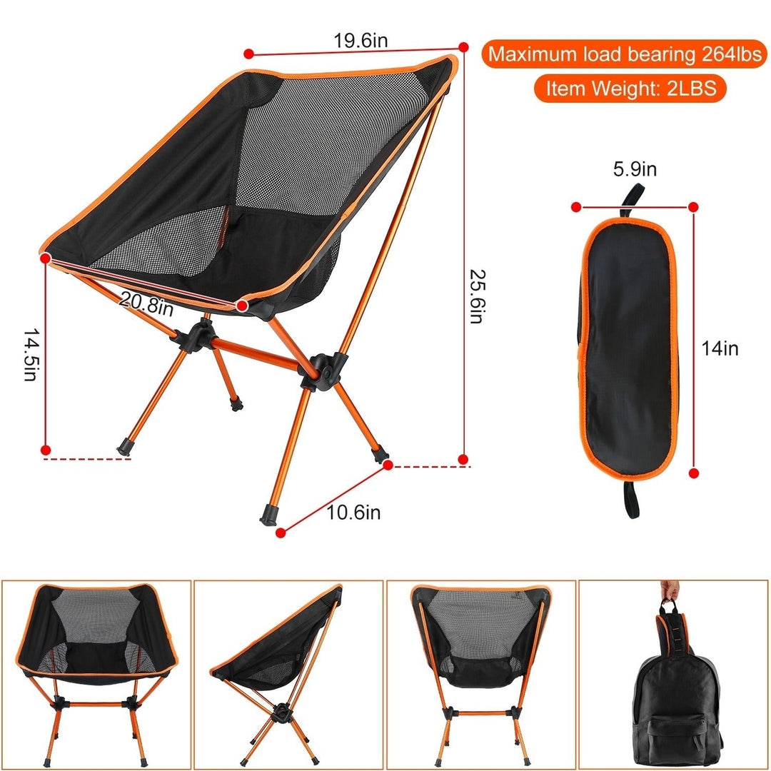 Foldable Camping Chair Collapsible Ultra light Camping Backpacking Chair For Outdoor Camping Fishing BBQ Beach Picnic Image 3