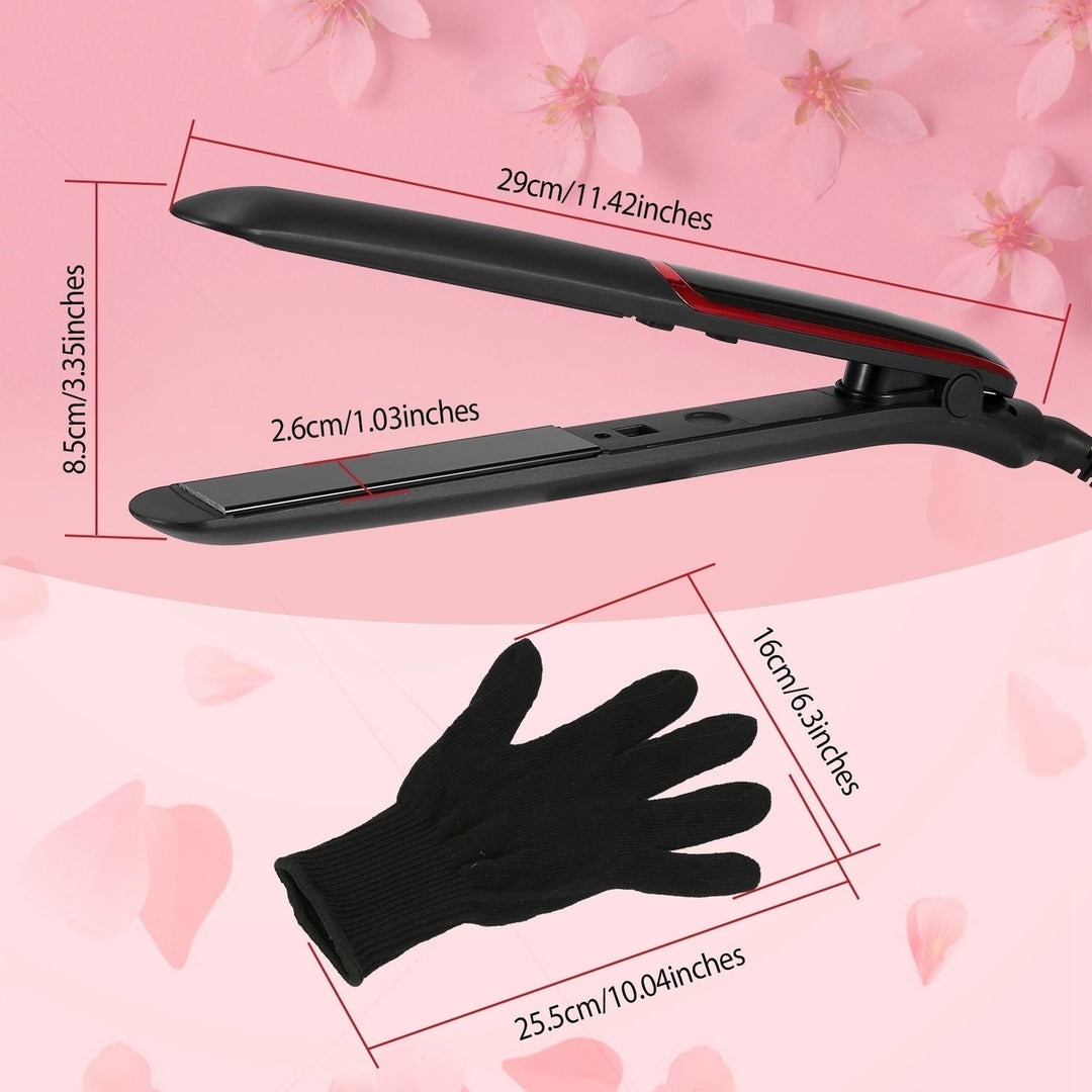 Hair Straightener Curling Iron 2 In 1 Twist Hair Straightener Ceramic Plate Hair Curler with Temperature Adjust LCD Image 7