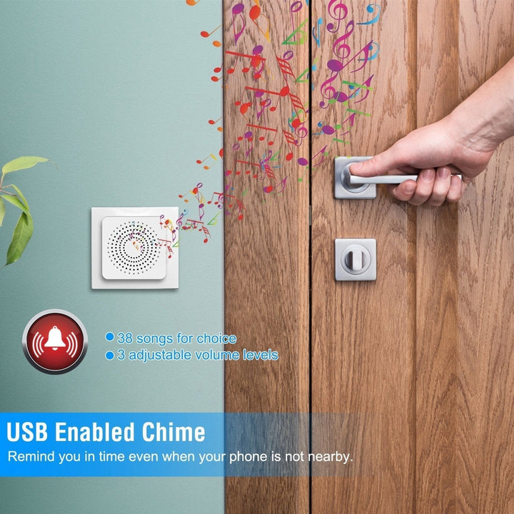 Smart Wireless WiFi Video Doorbell Security Phone Door Bell Intercom Camera Door Bell Chime Two Way Audio Night Vision Image 6