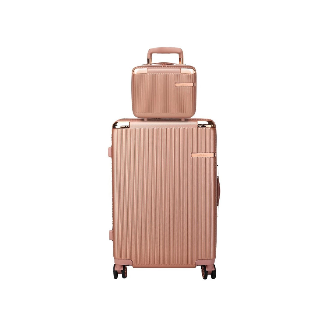 MKF Collection Tulum 2 Piece Multi-Compartment Luggage Set with Spinner Wheels and Expandable Handles by Mia K. Image 4