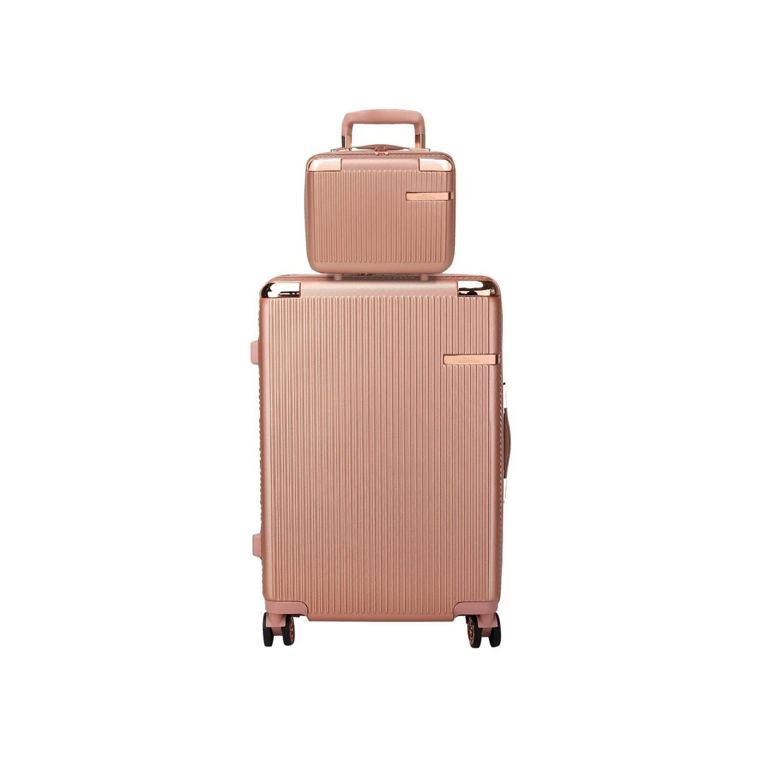 MKF Collection Tulum 2 Piece Multi-Compartment Luggage Set with Spinner Wheels and Expandable Handles by Mia K. Image 1