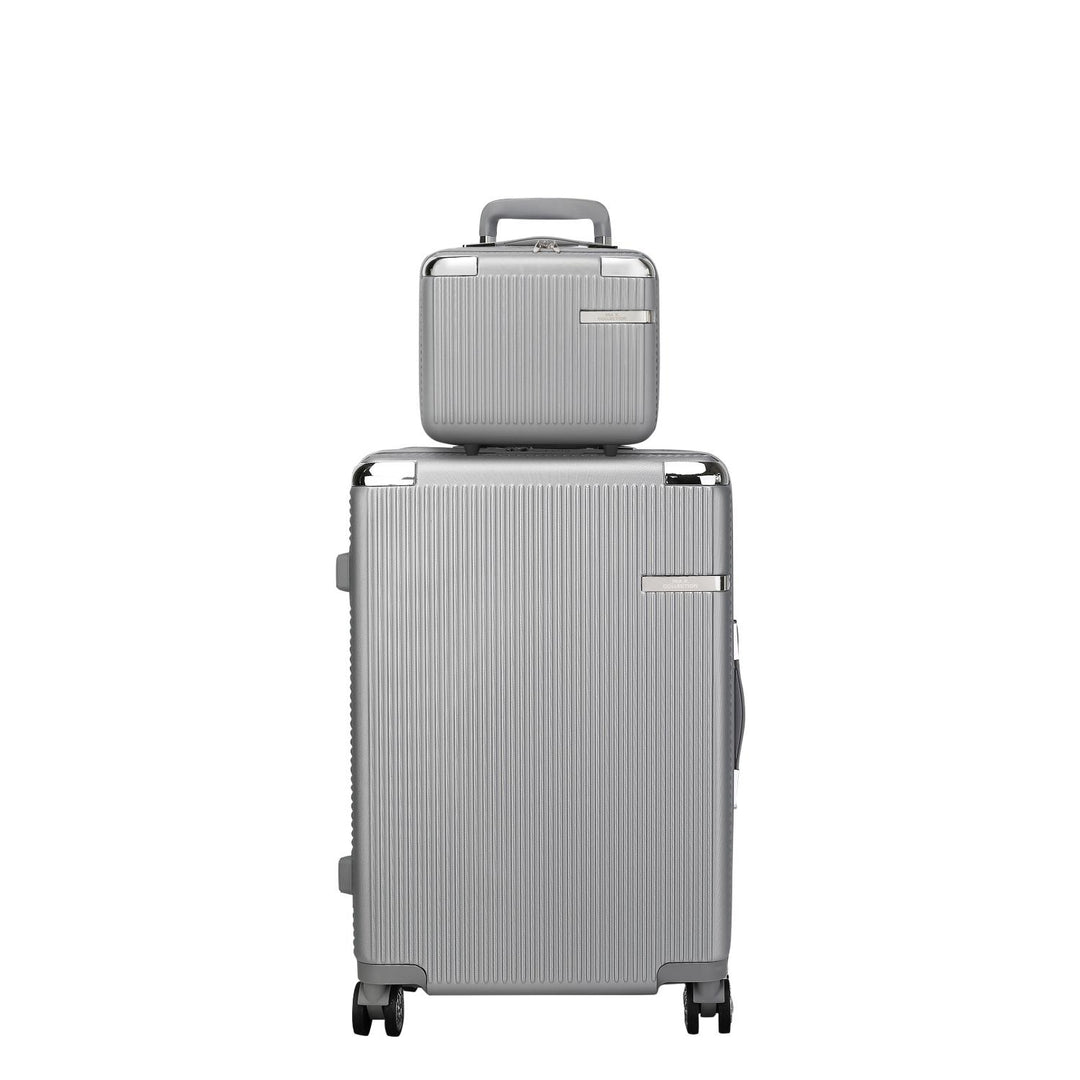 MKF Collection Tulum 2 Piece Multi-Compartment Luggage Set with Spinner Wheels and Expandable Handles by Mia K. Image 6