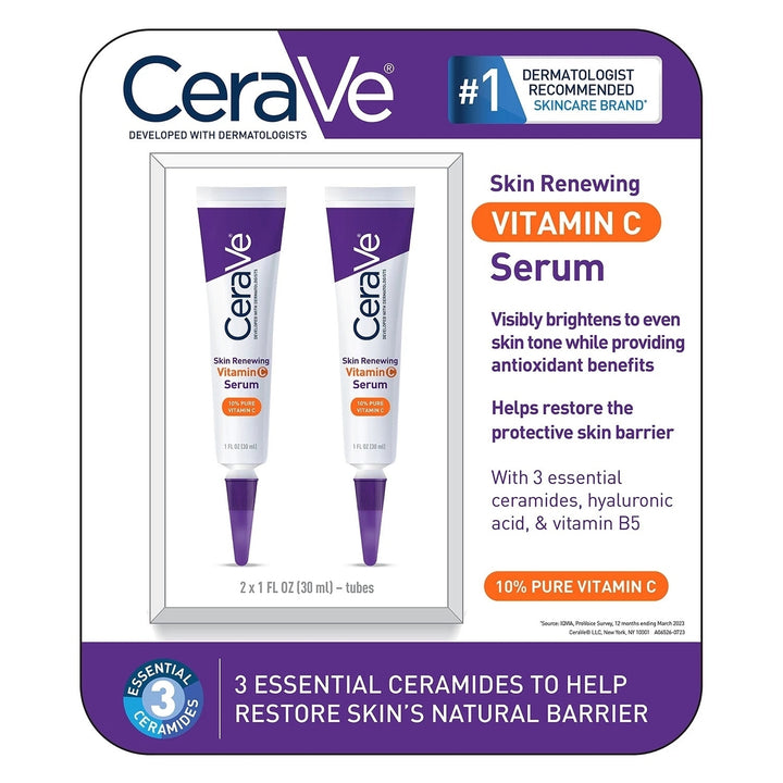 CeraVe Skin Renewing Vitamin C Serum1 Fluid Ounce (Pack of 2) Image 1