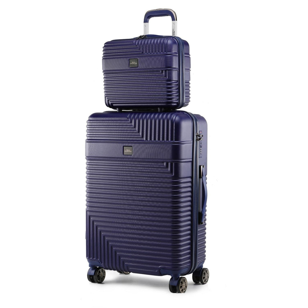 MKF Collection Multi-Compartment Mykonos Luggage Set with a Medium Carry-on and Small Cosmetic Case 2 pieces by Mia K Image 1