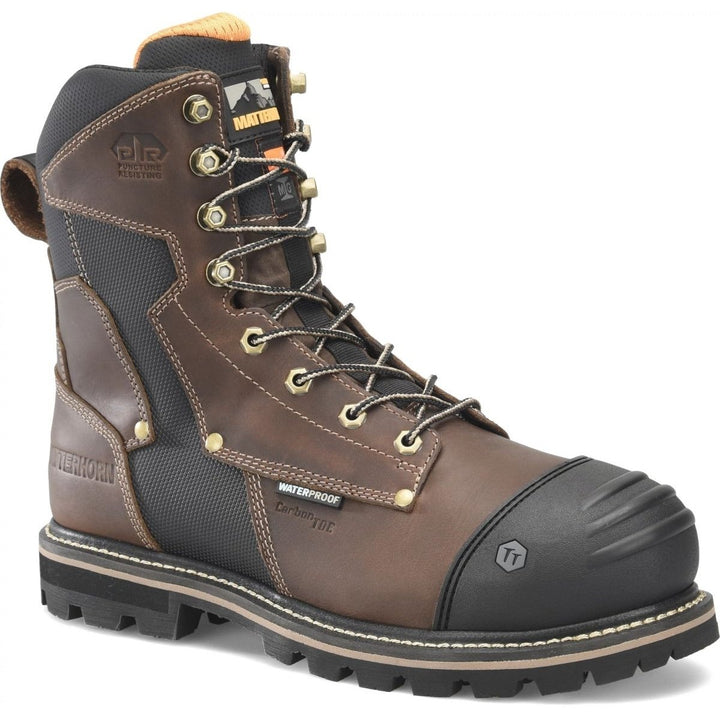 Matterhorn Mens 8" I-Beam Composite Toe Internal Metatarsal Guard Waterproof Work Boot Dark Brown - MT2548 DARK BROWN Image 1