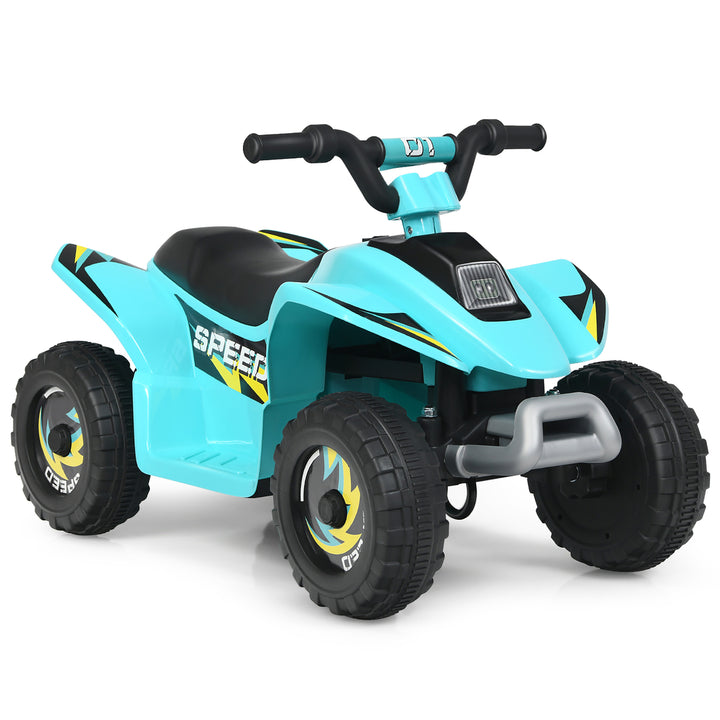 Costway 6V Kids Electric Quad ATV 4 Wheels Ride On Toy Toddlers ForwardandReverse White\Black\Blue\Red Image 4