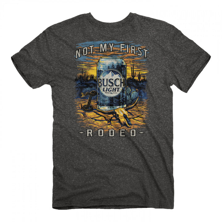 Busch Light Not My First Rodeo Desert Front and Back Print T-Shirt Image 3