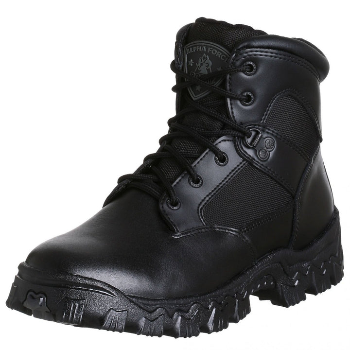 Rocky Mens 6" Alpha Force Waterproof Public Service Boot Black - FQ0002167 5 BLACK Image 1