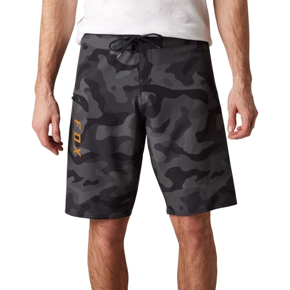 Fox Racing 21" Camo Stretch Boardshorts Mens Black Standard Overhead Model Image 2