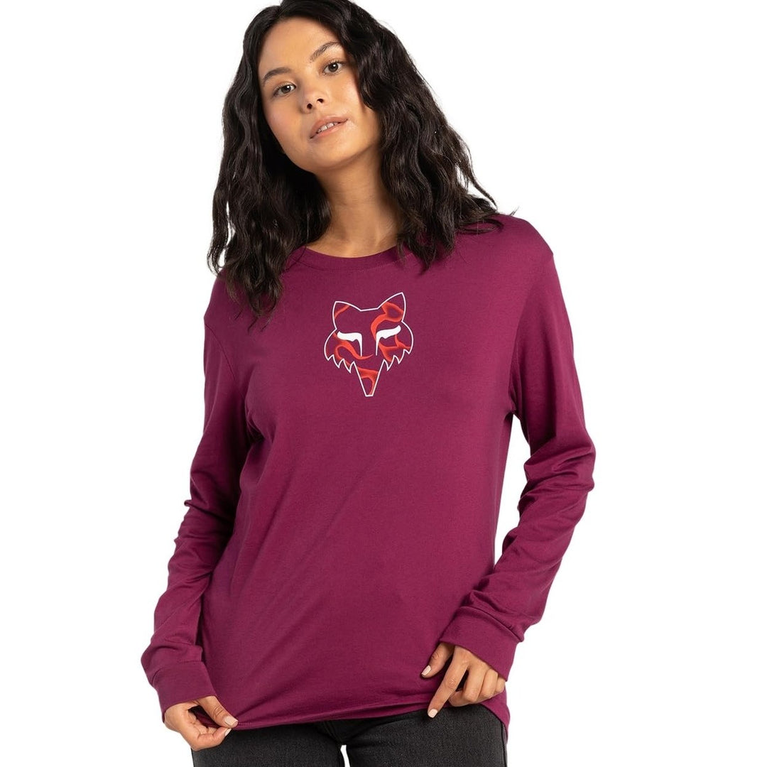 Fox Racing Womens Withered Ls Tee MGNTC Image 1