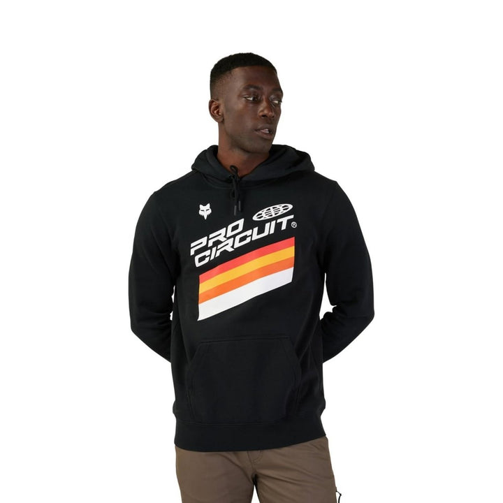 Fox Racing Mens Pro Circuit Fleece Pullover Hoodie Black Size M WHT 2023 Image 4