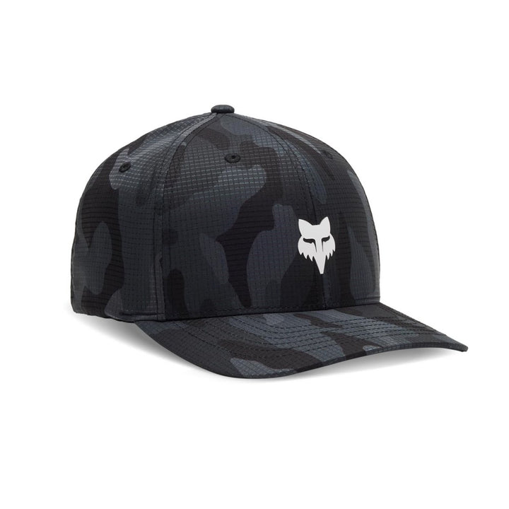 Fox Racing Mens Fox Head Camo Tech Flexfit BLK CAM Image 1