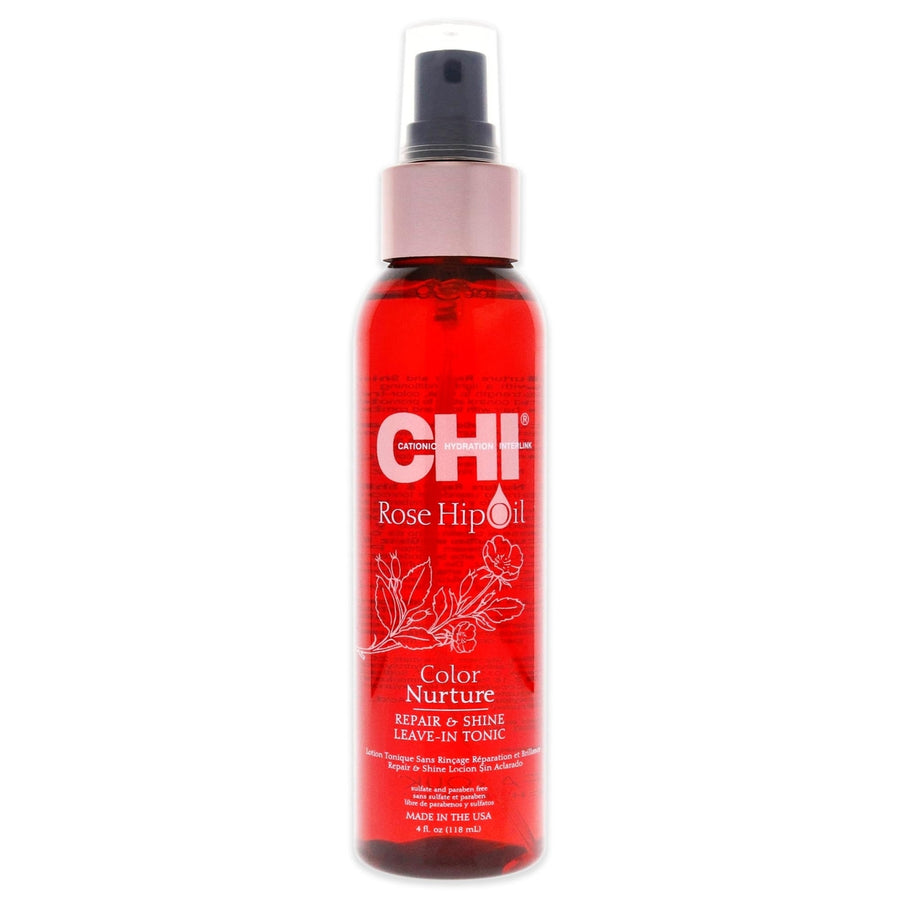 CHI Rose Hip Oil Color Nurture Repair and Shine Leave-In Tonic Hair Spray 4 oz Image 1