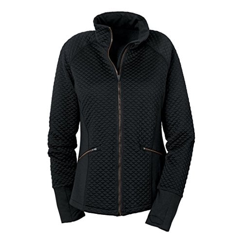 R-Gear Womens Smooth Transition Quilted Jacket  BLACK-BLACK-WHITE Image 2