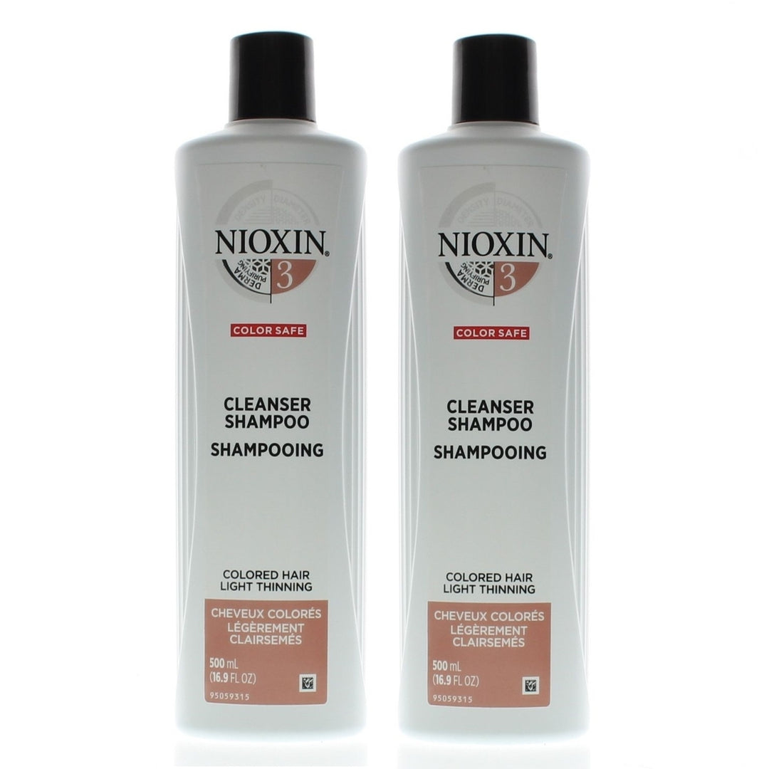 Nioxin System 3 Cleanser Shampoo 16.9oz/500ml (2 Pack) Image 1