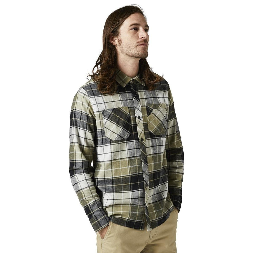 FOXR GRAINZ Utility Flannel Shirt 29058-374 Bark Color Size Adjustable Fit Image 2