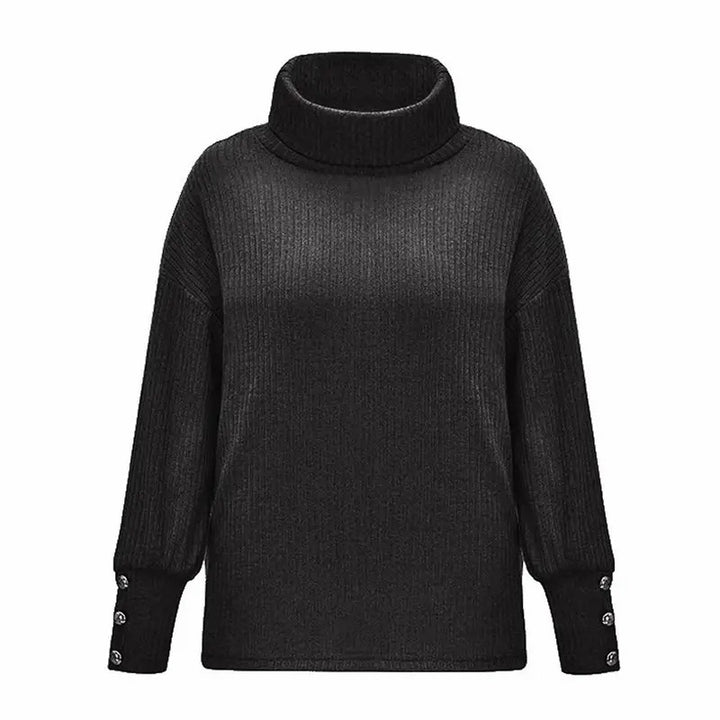 Womens Fashion Casual Long Sleeve Turtleneck Tops Autumn Winter Pullovers Knitted Ladies Loose Tops Knitted Sweater Image 6