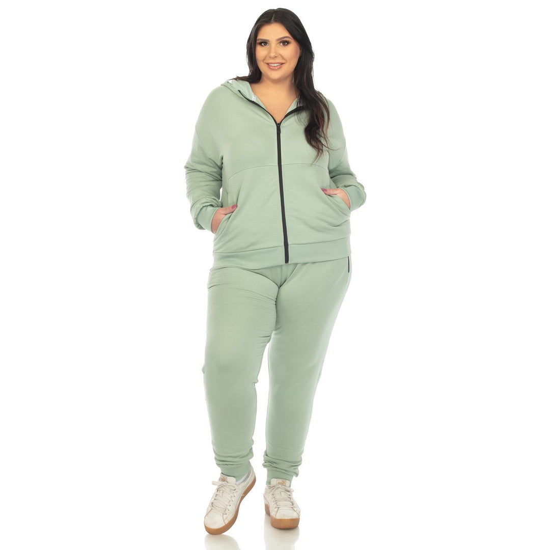 White Mark Womens 2-PC Fleece Sweatsuit Set Image 6