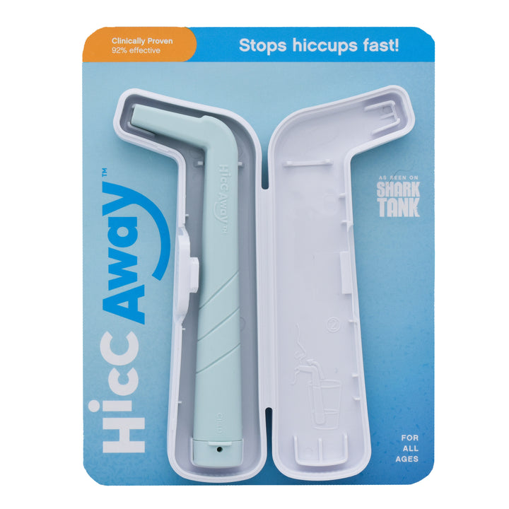 HiccAway Instant Hiccup Relief Device with Carrying Case Travel Size Clean Image 1