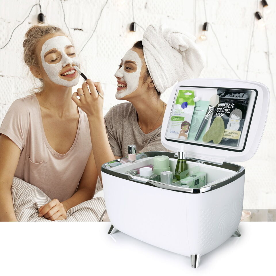 Personal Chiller 6L Cosmetics Skin Care Vanity Mini Refrigerator White Image 2