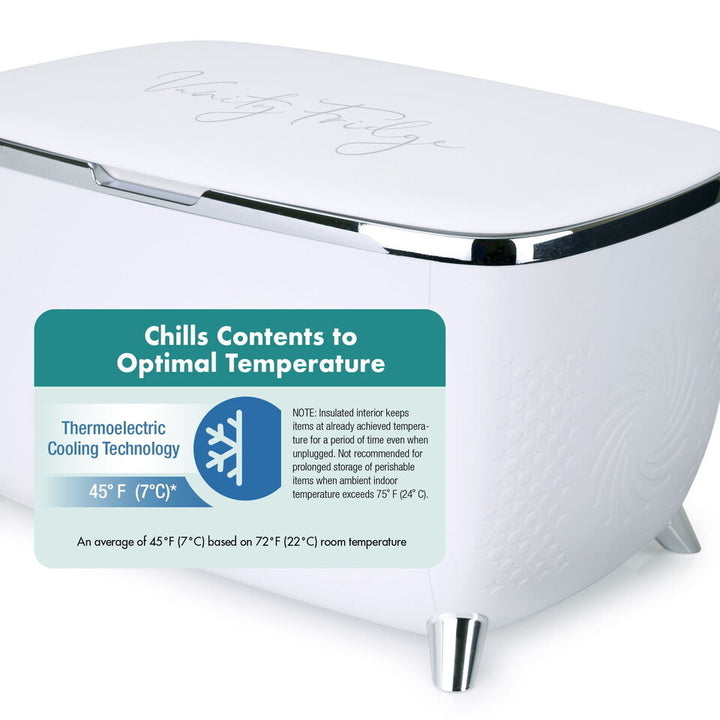 Personal Chiller 6L Cosmetics Skin Care Vanity Mini Refrigerator White Image 3