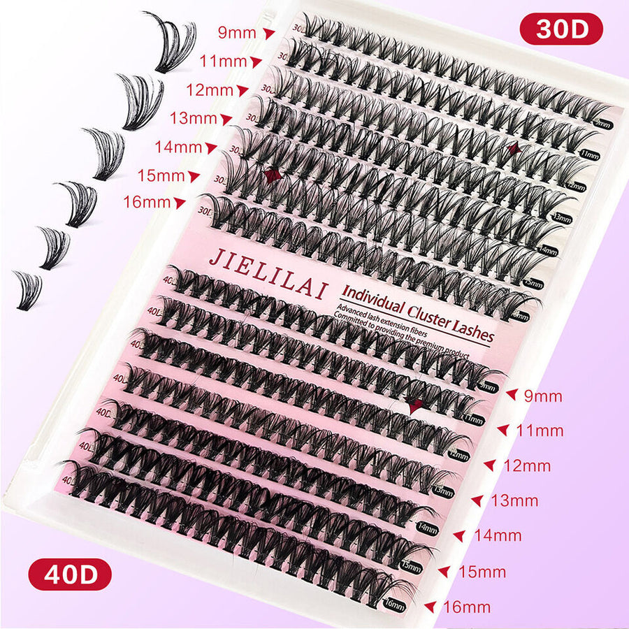 280Pcs DIY Lash Extension Kit Individual Lashes Cluster D Curl Eyelash Style 1 US Image 1