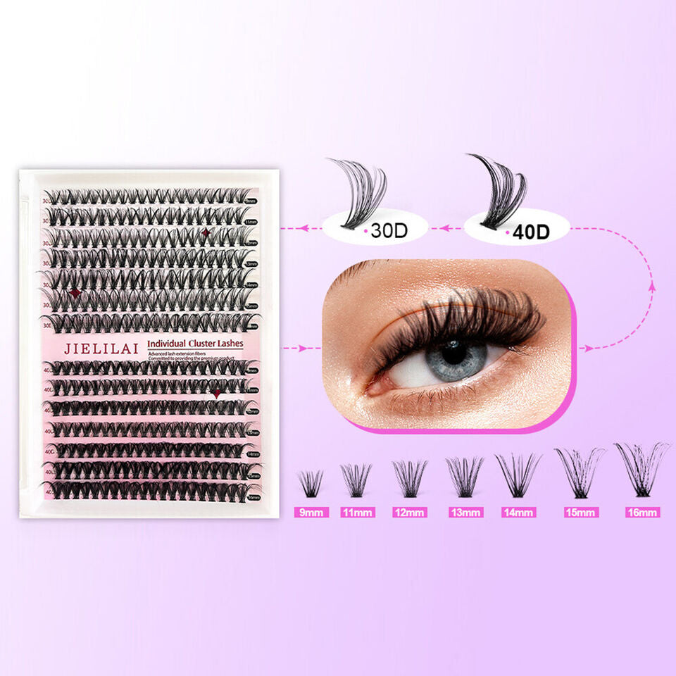 280Pcs DIY Lash Extension Kit Individual Lashes Cluster D Curl Eyelash Style 1 US Image 8