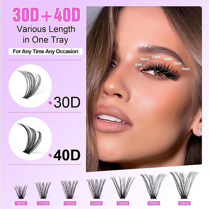 280Pcs DIY Lash Extension Kit Individual Lashes Cluster D Curl Eyelash Style 1 US Image 9