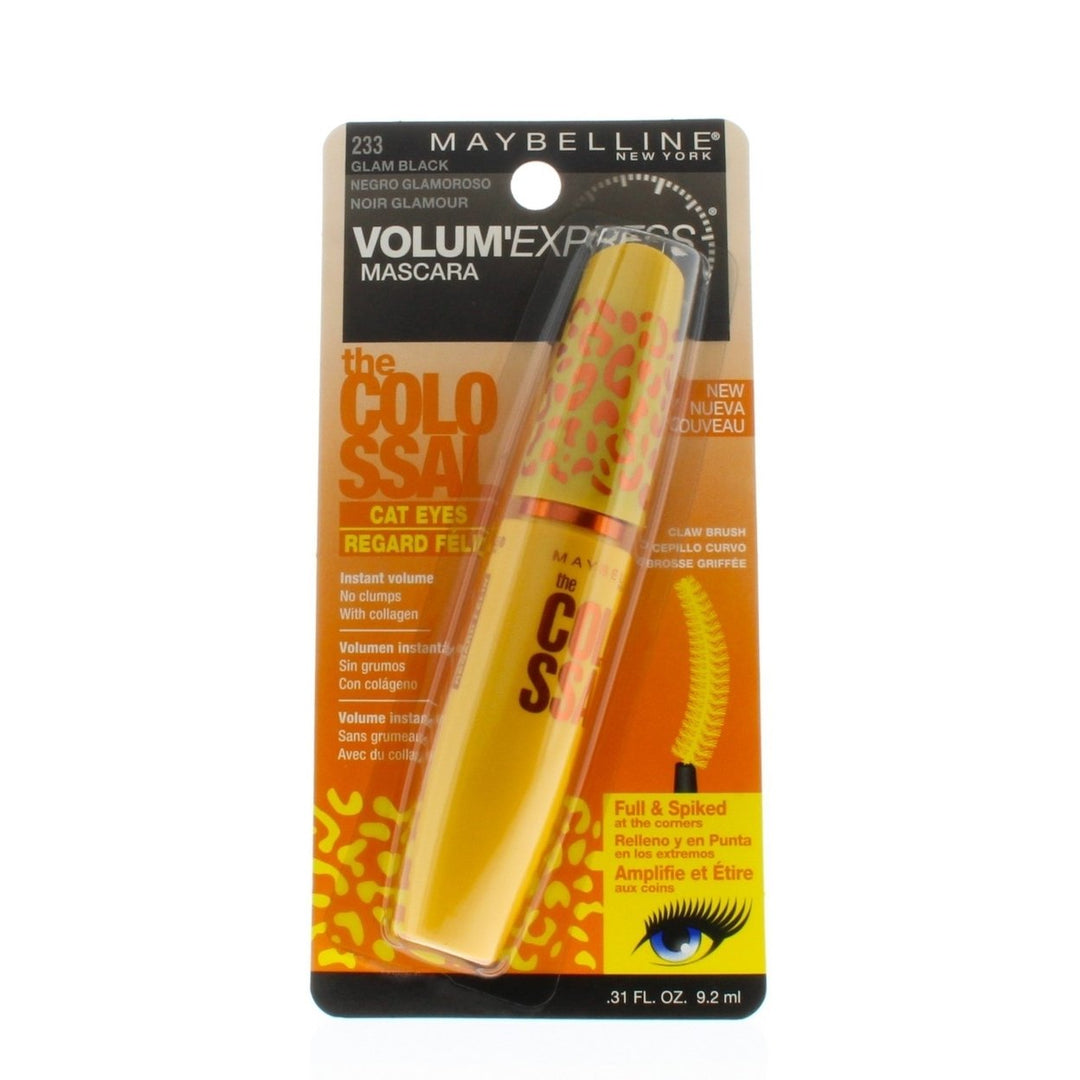 Maybelline VolumExpress Colossal Cat Eyes Mascara Glam Black 0.31oz Washable Image 1