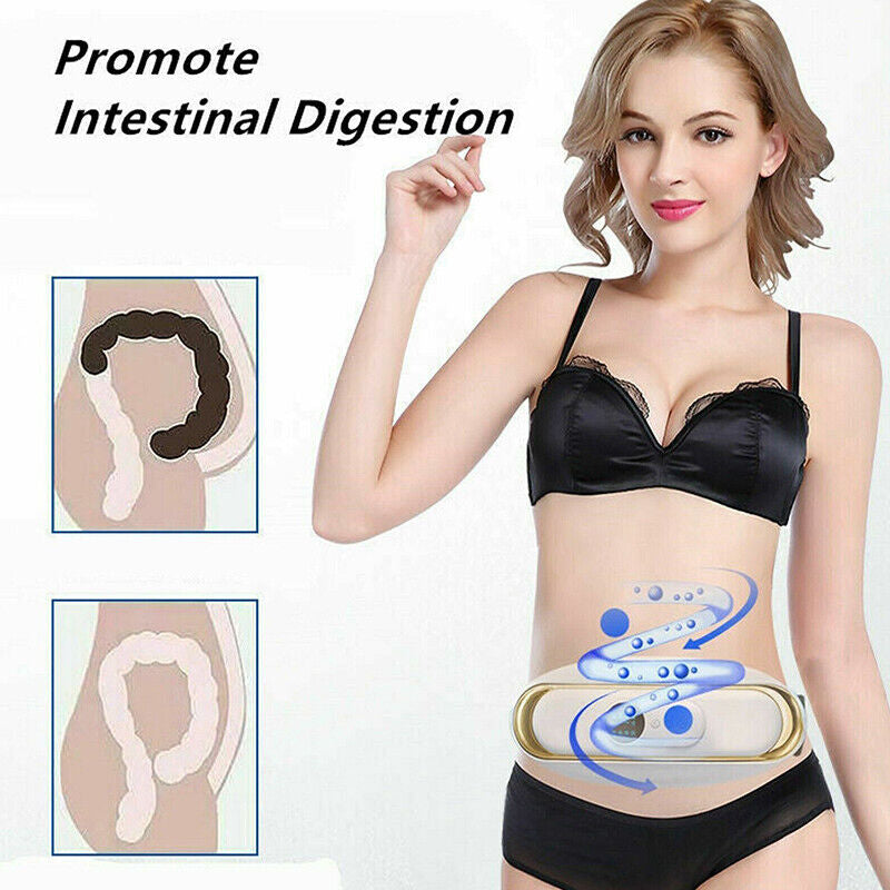 Massager Body Slimming Weight Loss Belly Belt Fat Burning Machine White Image 4