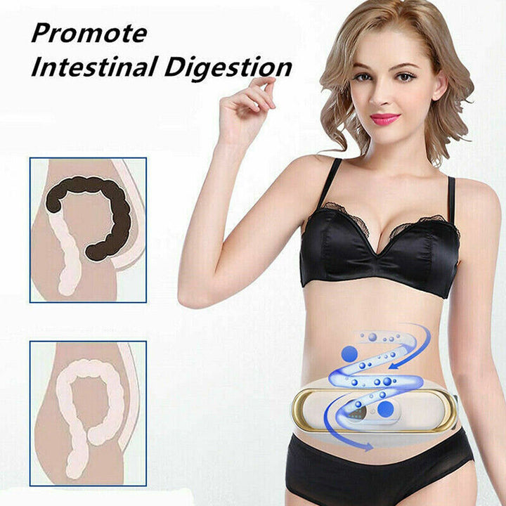 Massager Body Slimming Weight Loss Belly Belt Fat Burning Machine White Image 9