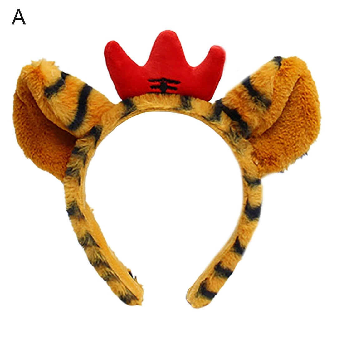 Women Cute Headband Good Flexibility Anti-deform Hair Accessories Cartoon Tiger Hair Hoop for Party Image 1