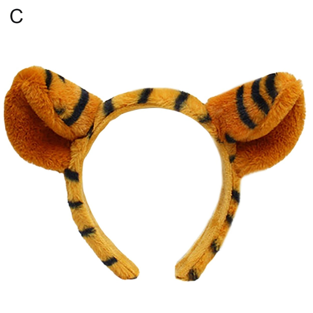 Women Cute Headband Good Flexibility Anti-deform Hair Accessories Cartoon Tiger Hair Hoop for Party Image 1