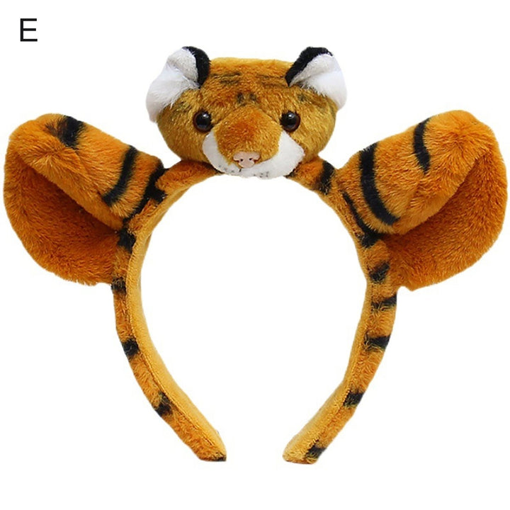 Women Cute Headband Good Flexibility Anti-deform Hair Accessories Cartoon Tiger Hair Hoop for Party Image 1