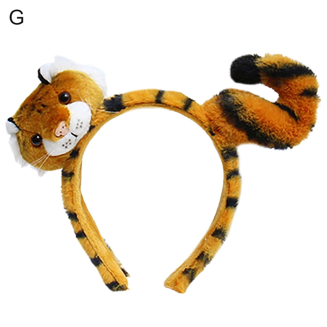 Women Cute Headband Good Flexibility Anti-deform Hair Accessories Cartoon Tiger Hair Hoop for Party Image 1