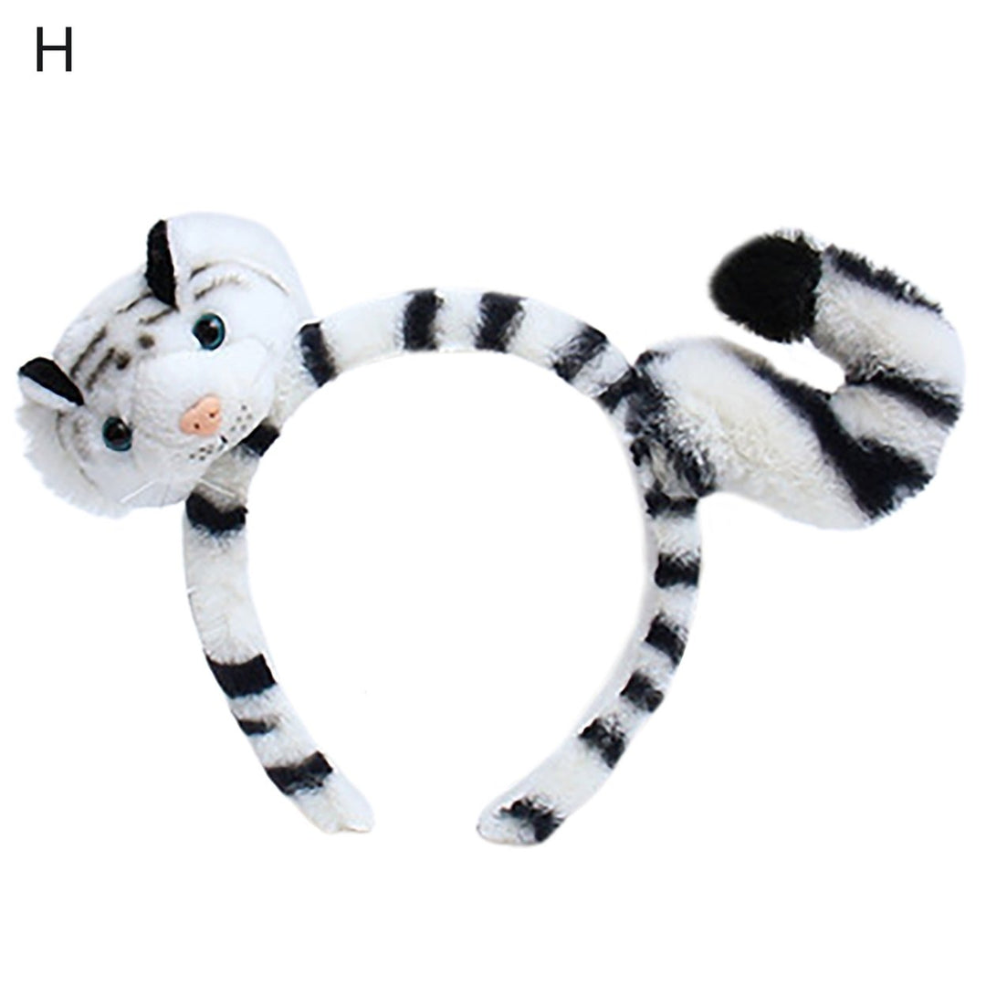 Women Cute Headband Good Flexibility Anti-deform Hair Accessories Cartoon Tiger Hair Hoop for Party Image 1