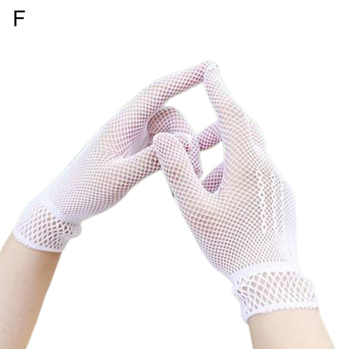 1 Pair Bridal Gloves Lace Breathable Ladies Stretchy Bow-knot Gloves for Party Image 1