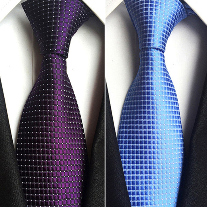 Men Tie Exquisite All Match Accessory Gentleman Plaid Business Tie for Banquet Image 9